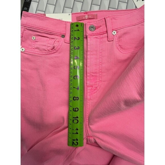 7 For All Mankind Pink Boot Cut Jeans - Picture 11 of 14